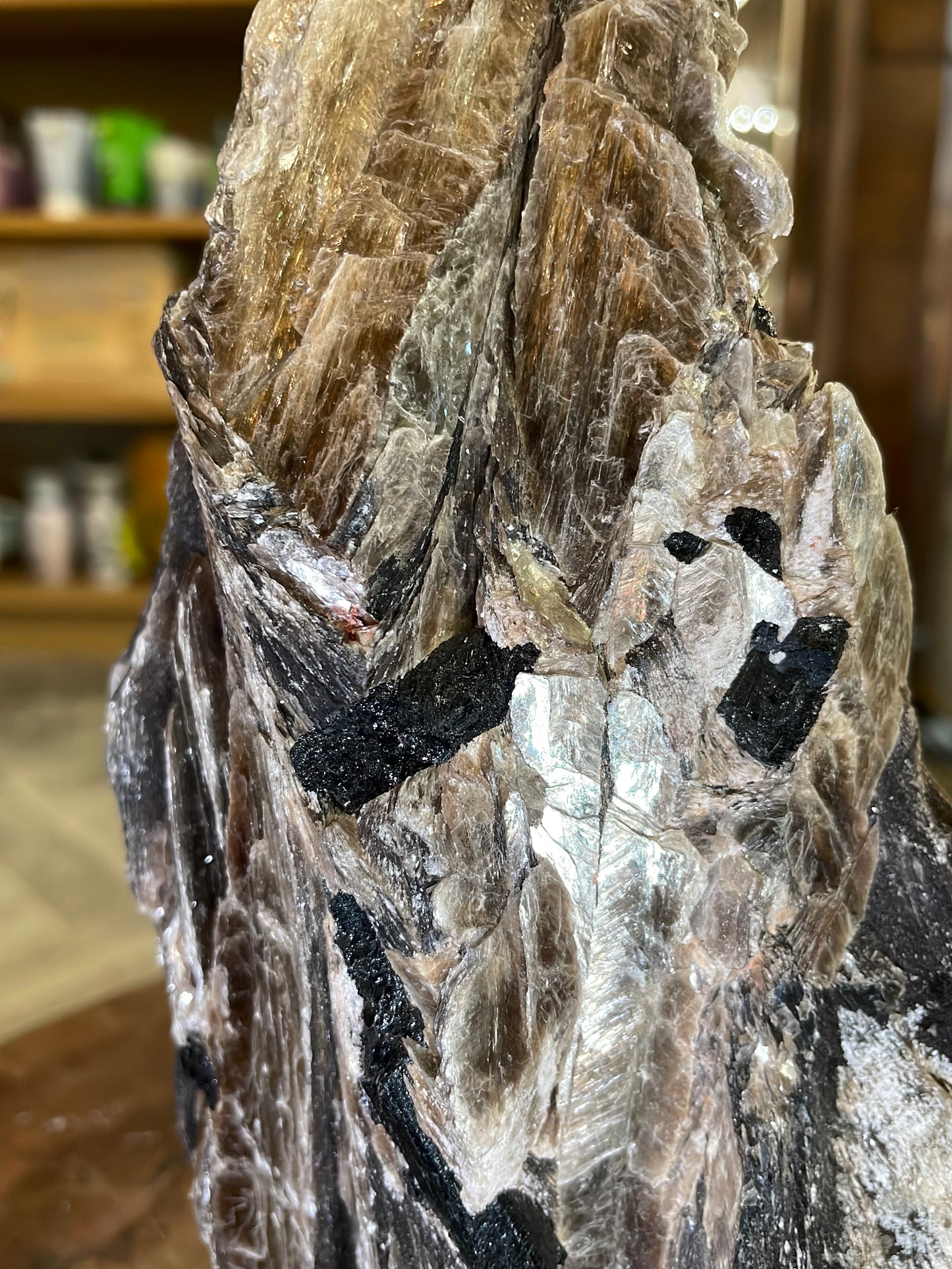 Muscovite Mica, Black Tourmaline and Clear Quartz