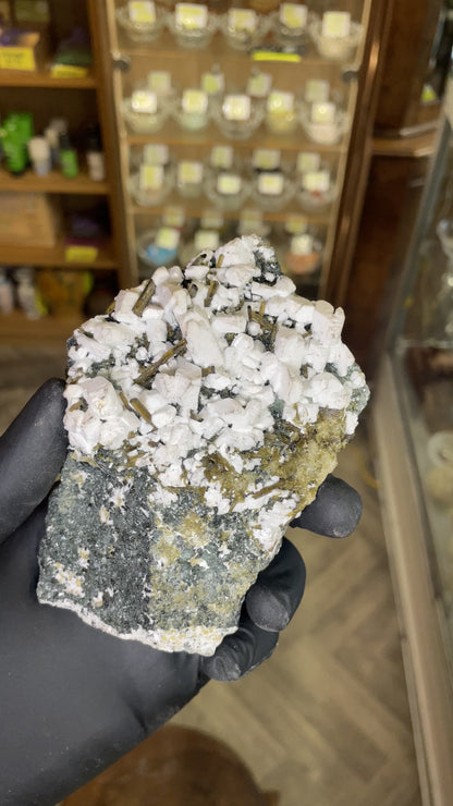 Epidote on Marix and Albite